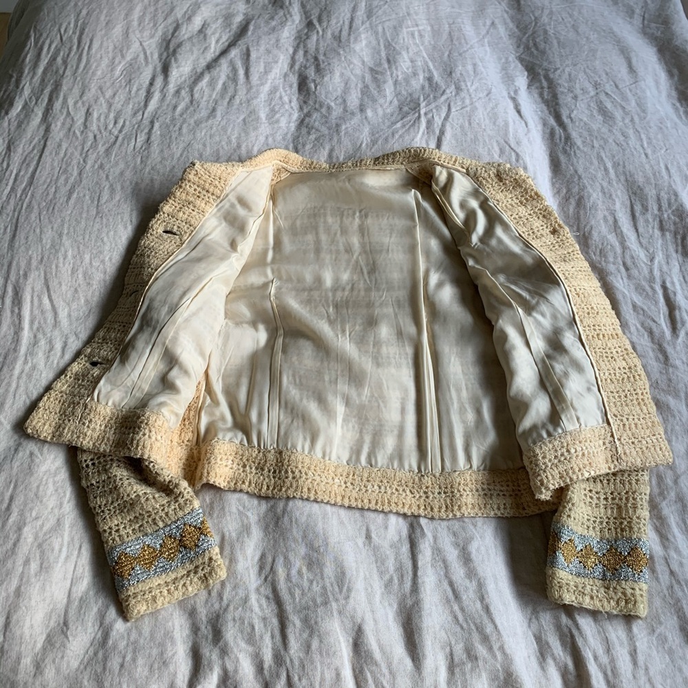 Beautiful Vintage Dress + Jacket Sz S - Picture 7 of 8